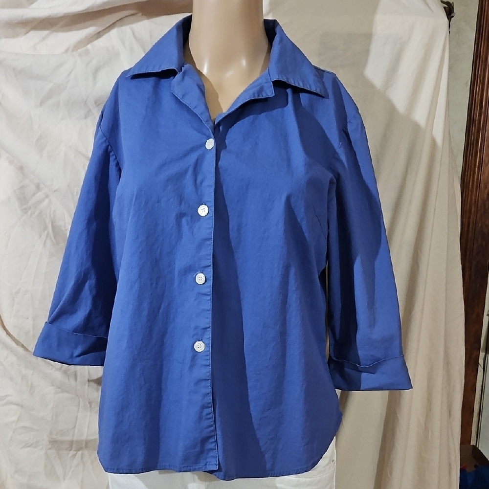 Harve Benard Royal Blue Button-Down Shirt